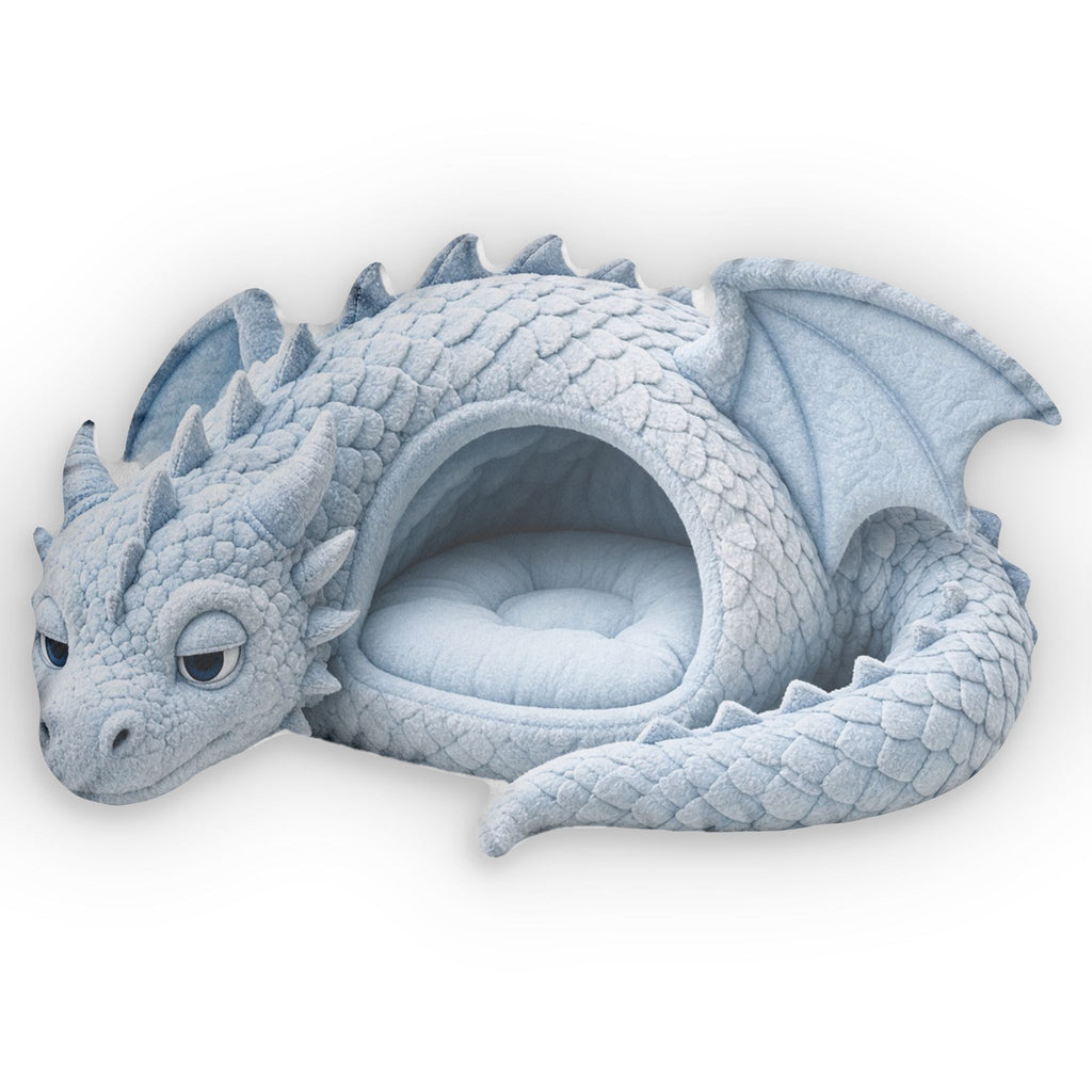 Frost Dragon Cave Lounger shaped plush pillow, product image (1 of 2)