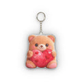 Teddy Bear Hugging Red Heart Plush Shape Mini Plush Keychain, product mockup (1 of 2)