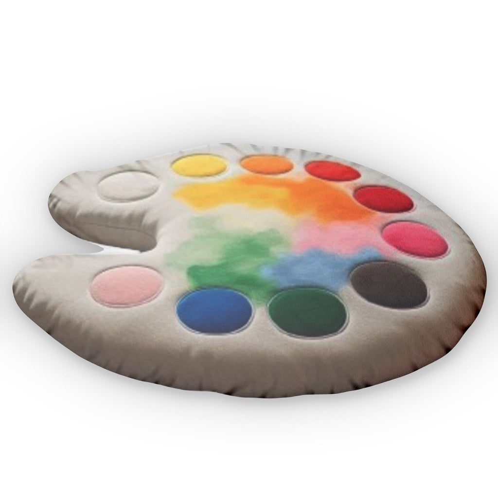Paint Palette Shaped Plush Pillow, product mockup (2 of 2)