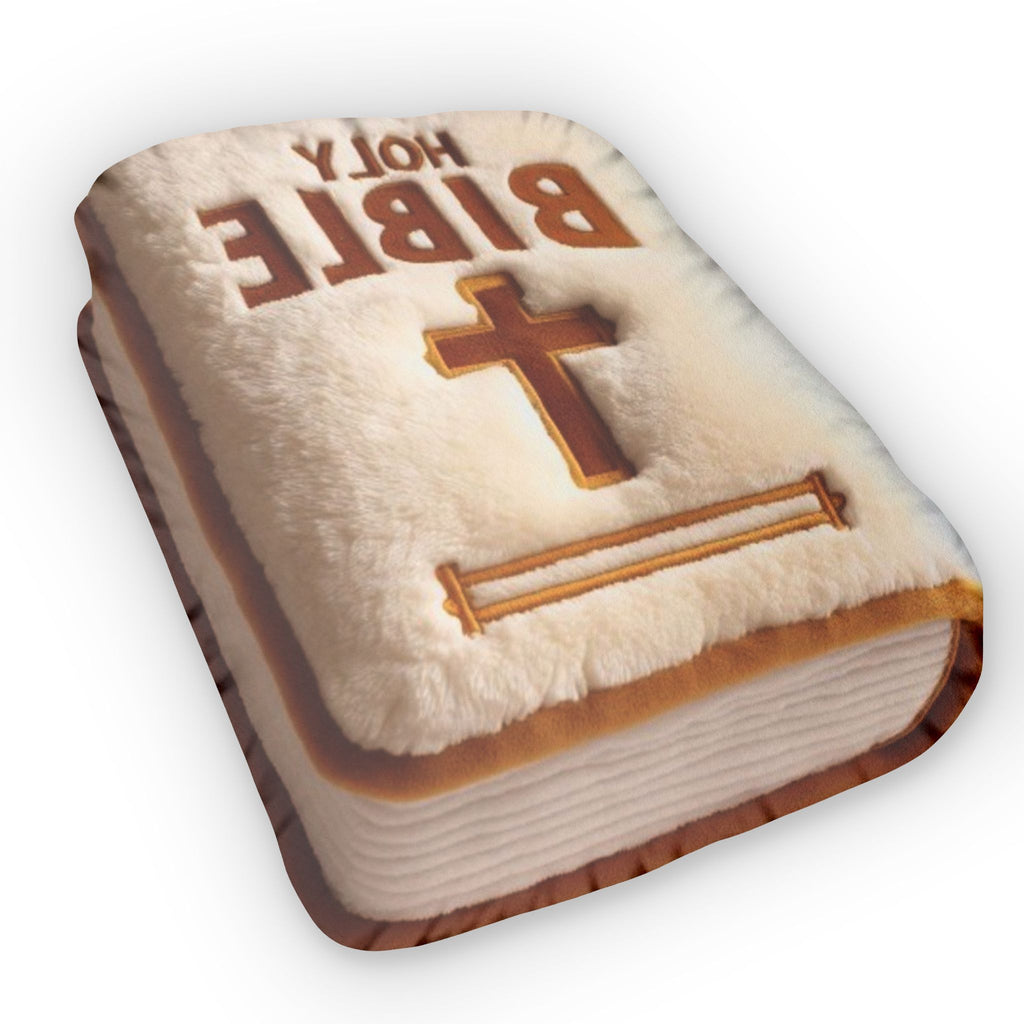 Christian Holy Bible Shaped Plush Pillow, product mockup (2 of 2)