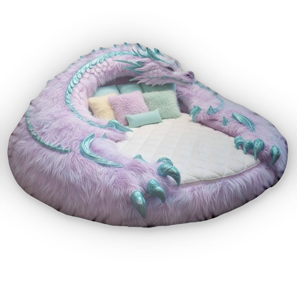 Pastel Dragon Claw flat plush shaped pillow, product mockup (2 of 2)
