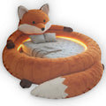Giant Fox flat plush shaped pillow, product mockup (1 of 2)