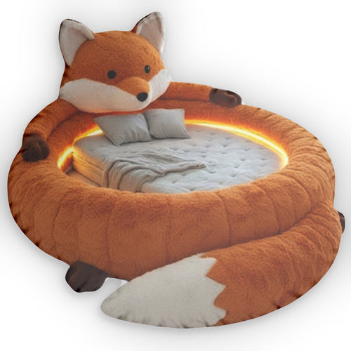 Giant Fox flat plush shaped pillow, product mockup (1 of 2)