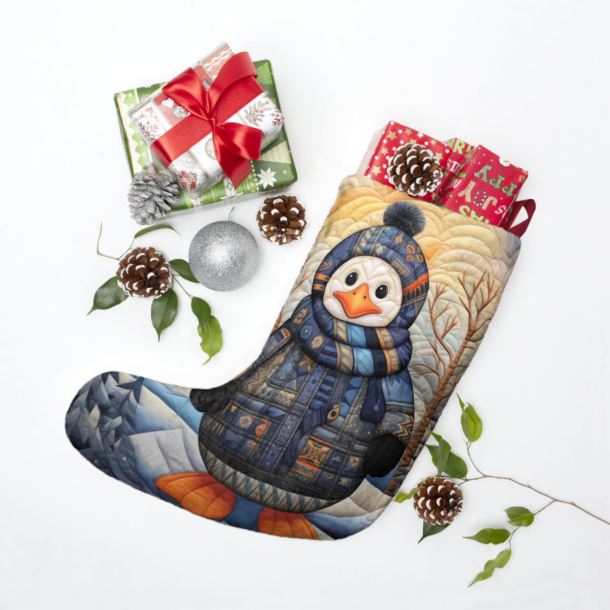 Quilted Penguin Christmas Stocking, product image (3 of 4)
