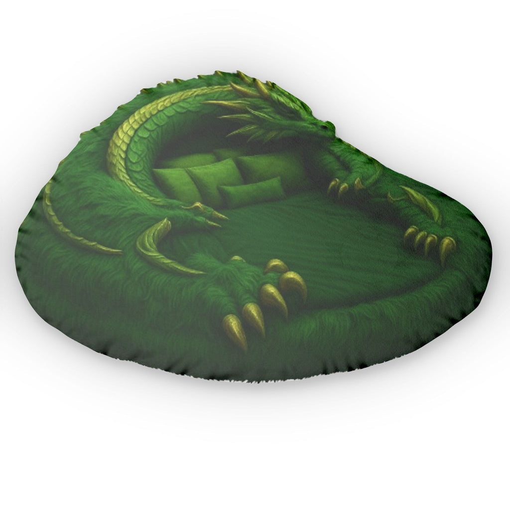 Green Mythical Dragon Lounger shaped plush pillow, product image (2 of 2)