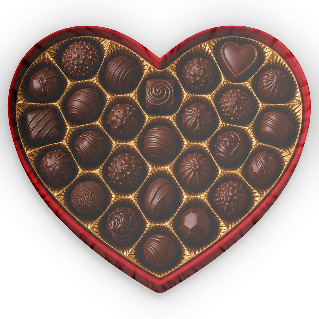 Heart Box of Chocolates shaped plush pillow, product image (1 of 2)