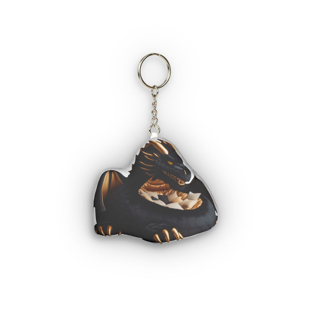 Black Dragon Lounger Mini Plush Keychain, product mockup (1 of 2)
