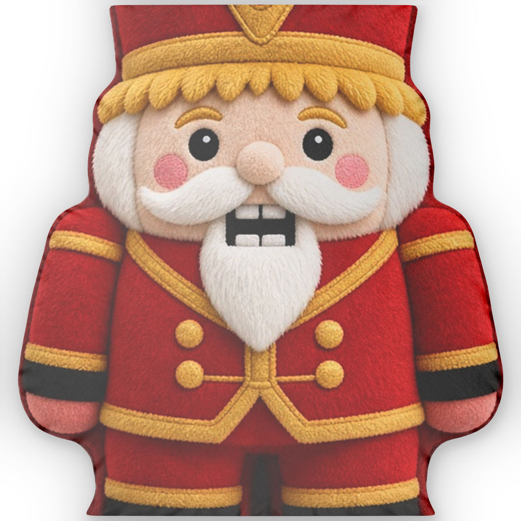 Toy Soldier Nutcracker shaped plush pillow, product image (2 of 2)