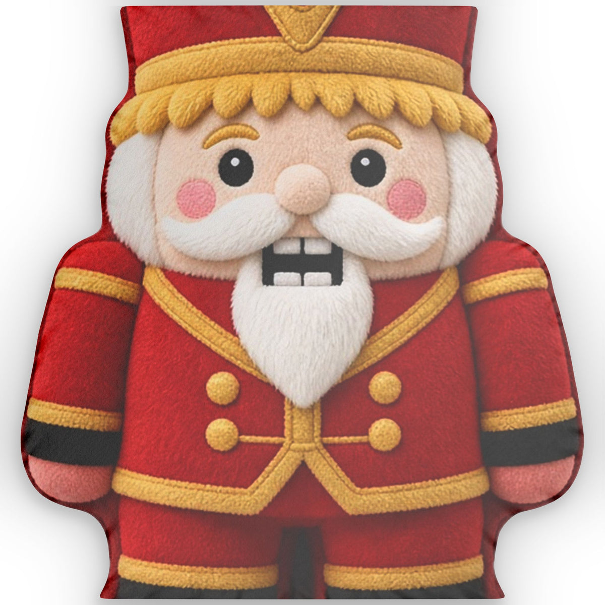 Toy Soldier Nutcracker shaped plush pillow, product image (1 of 2)