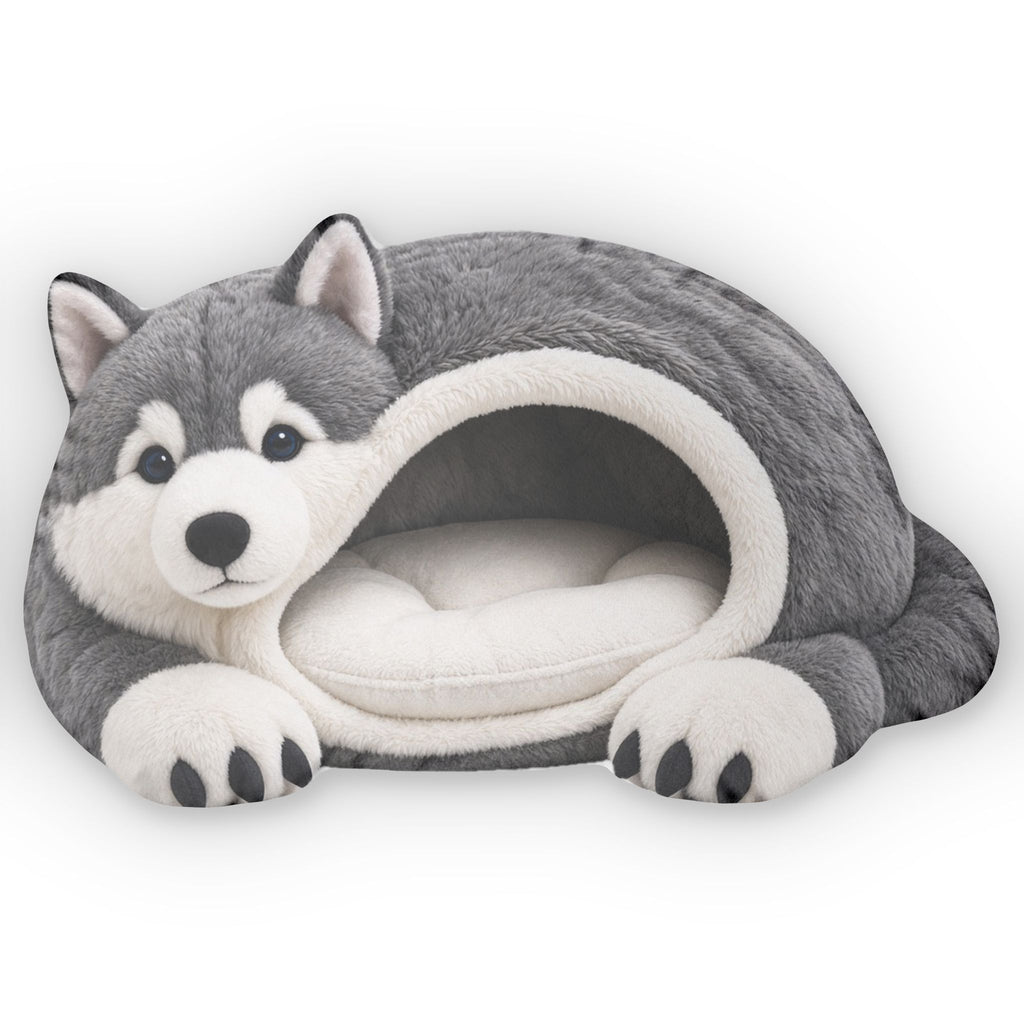 Giant Husky Cave Lounger shaped plush pillow, product image (2 of 2)