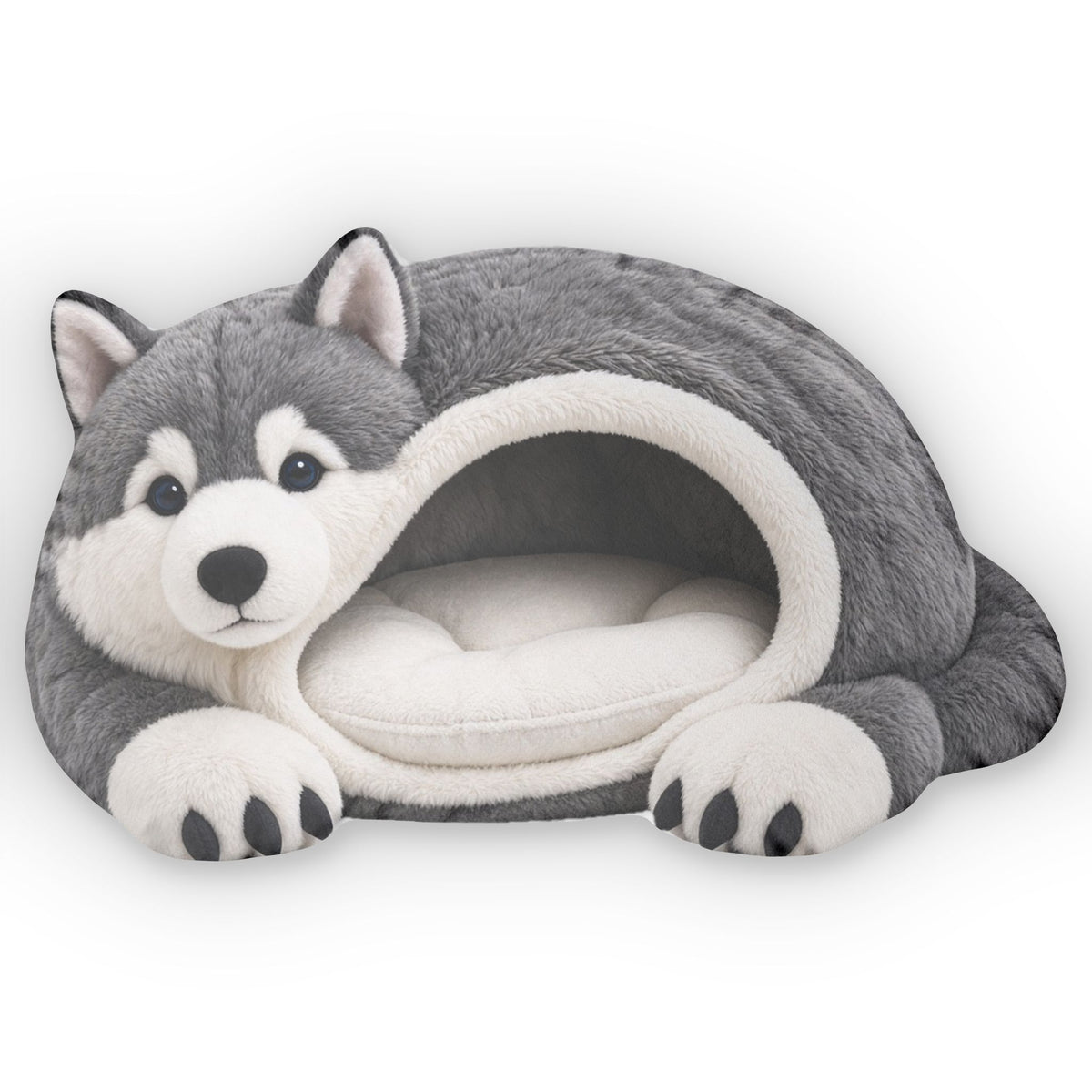 Giant Husky Cave Lounger shaped plush pillow, product image (2 of 2)