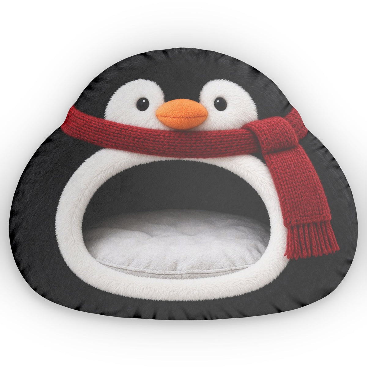Scarf Penguin Cave Lounger shaped plush pillow, product image (1 of 2)