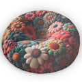 Multi Flower Petal flat plush shaped pillow, product mockup (1 of 2)