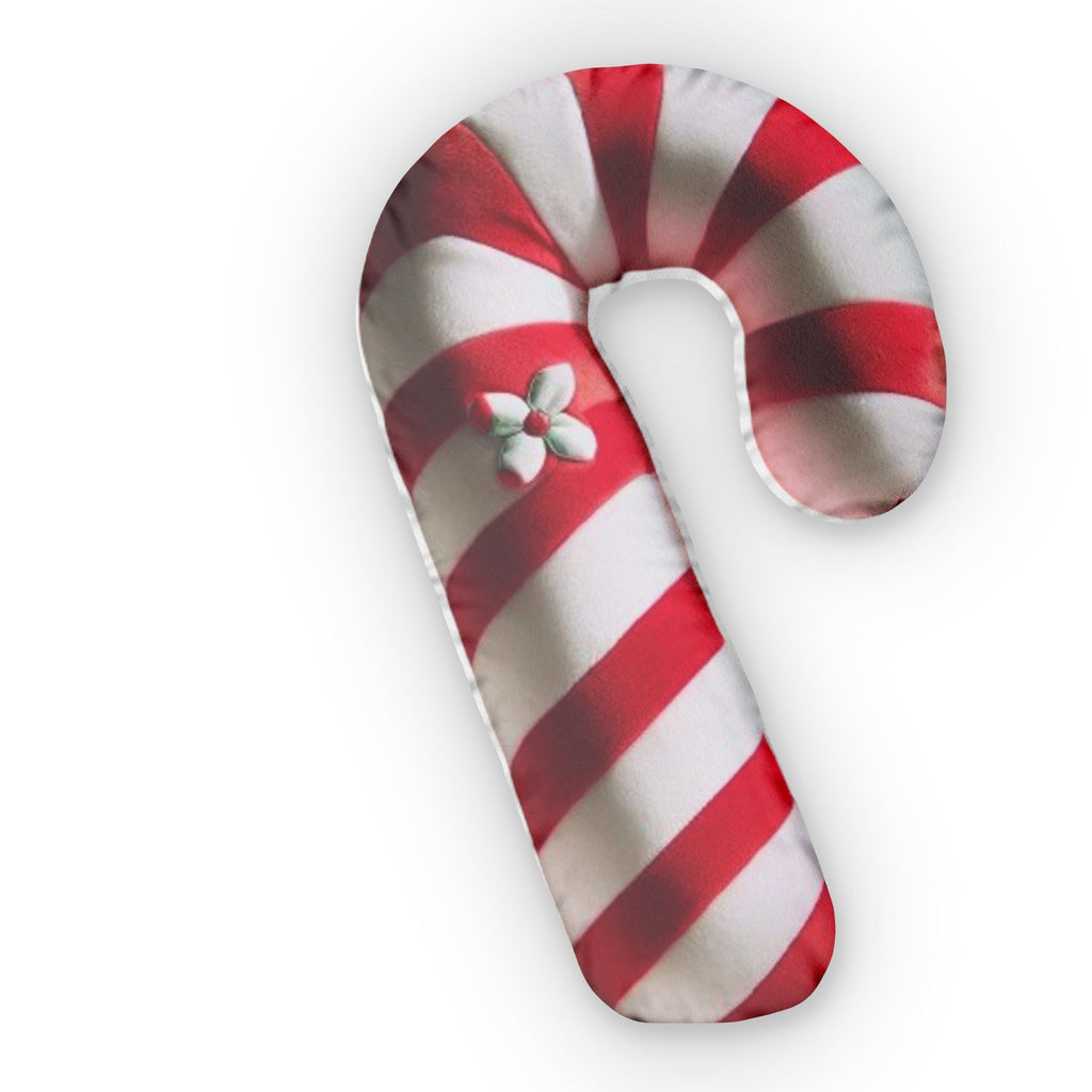 Christmas Candy Cane shaped plush pillow, product image (2 of 2)
