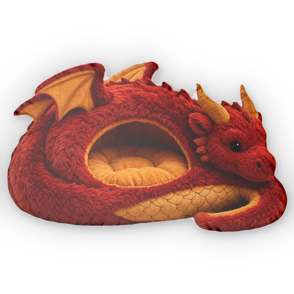 Giant Fire Dragon Cave Lounger shaped plush pillow, product image (2 of 2)
