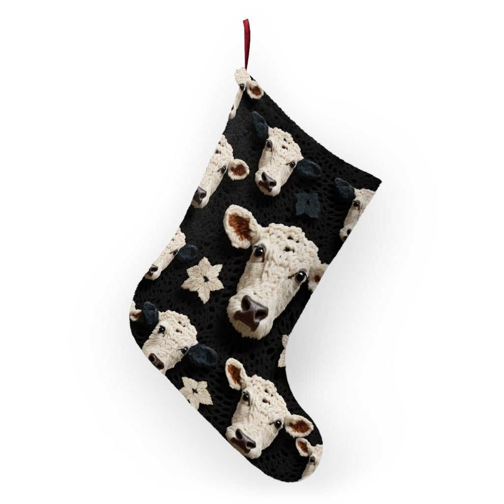 Crochet-Look Cow Christmas Stocking, product image (4 of 4)