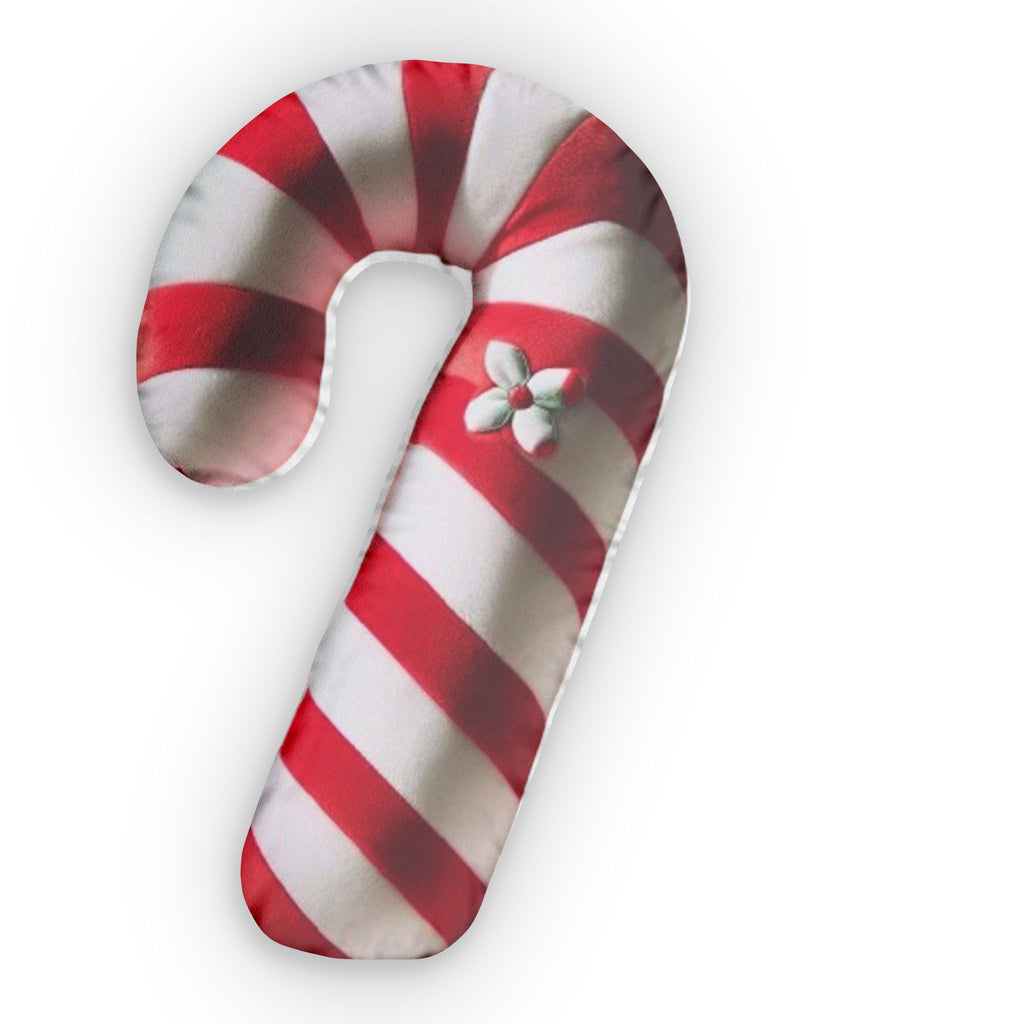 Christmas Candy Cane shaped plush pillow, product image (1 of 2)