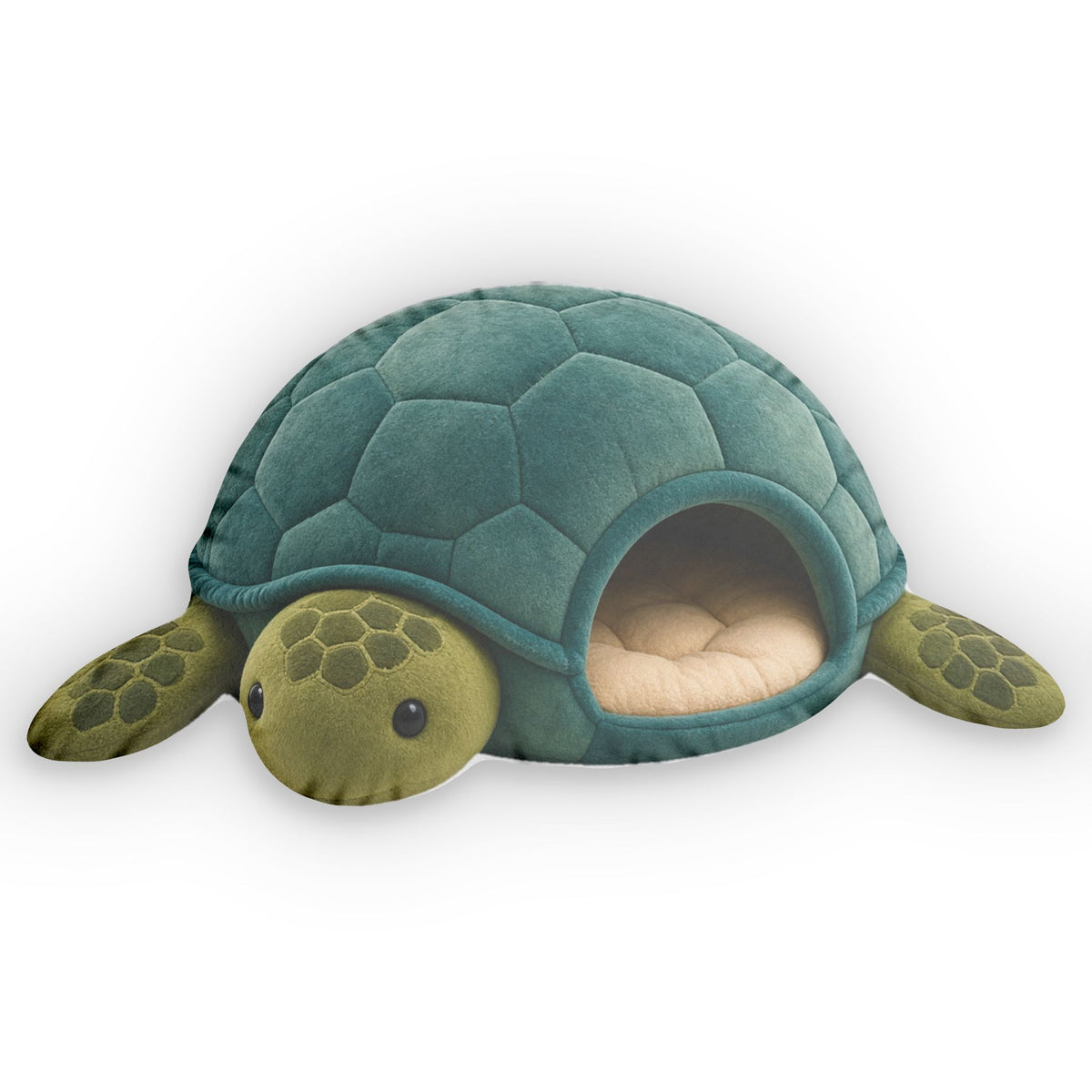 Teal Sea Turtle Cave Lounger shaped plush pillow, product image (1 of 2)