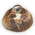 Sloth flat plush shaped pillow, product mockup (1 of 2)