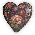 Velvet Floral Heart shaped plush pillow, product image (1 of 2)