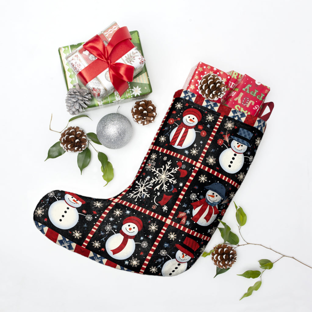 Crochet-Look Snowman Christmas Stocking, product image (3 of 4)