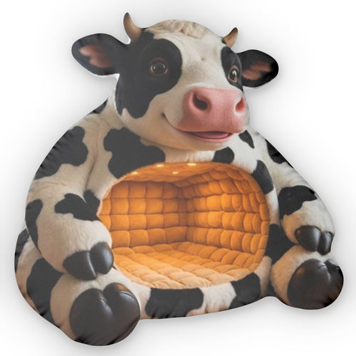Giant Cow flat plush shaped pillow, product mockup (2 of 2)