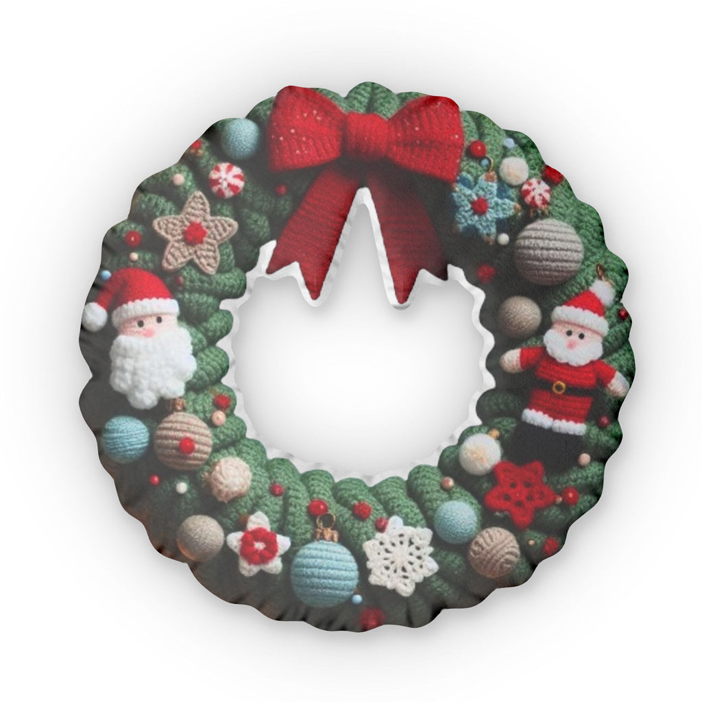 Christmas Wreath shaped plush pillow, product image (2 of 2)