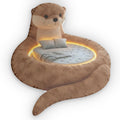 Giant Otter flat plush shaped pillow, product mockup (1 of 2)