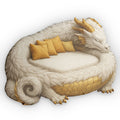 Giant White Dragon flat plush shaped pillow, product mockup (1 of 2)