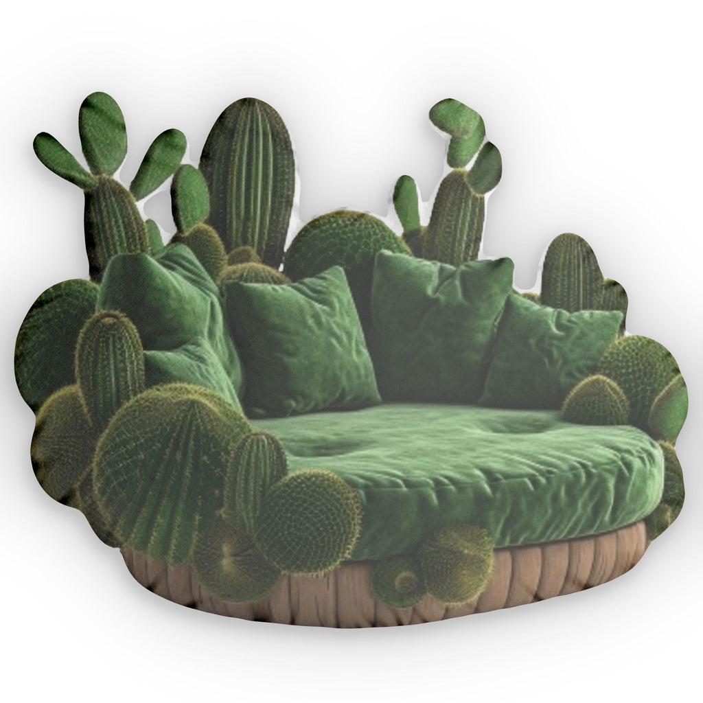 Cactus Couch shaped plush pillow, product image (1 of 2)