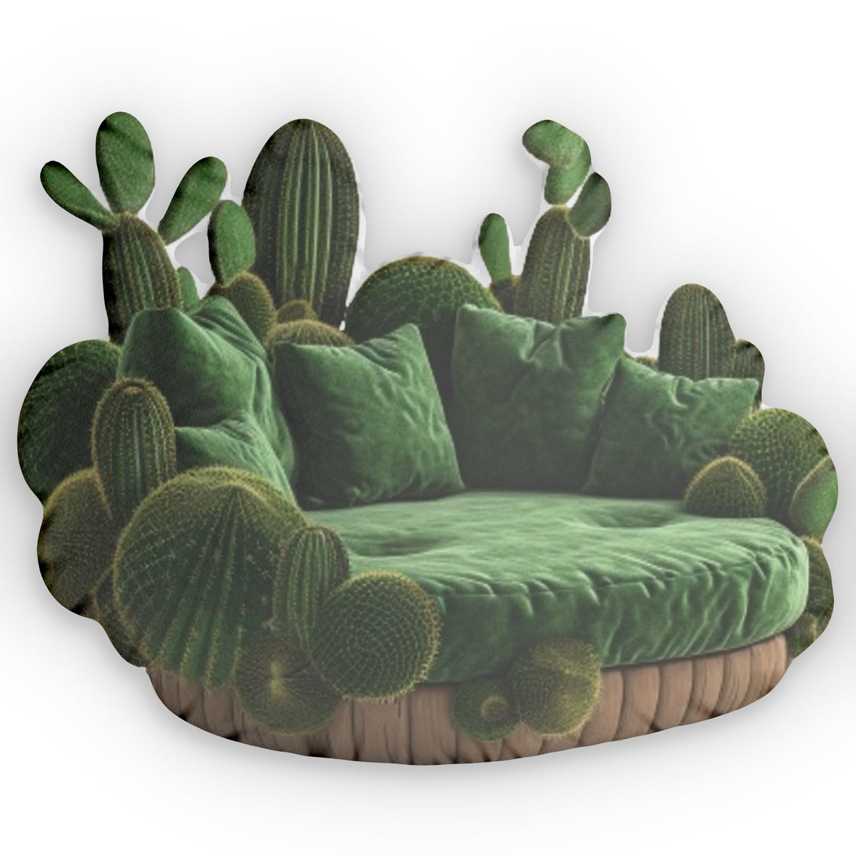 Cactus Couch shaped plush pillow, product image (1 of 2)