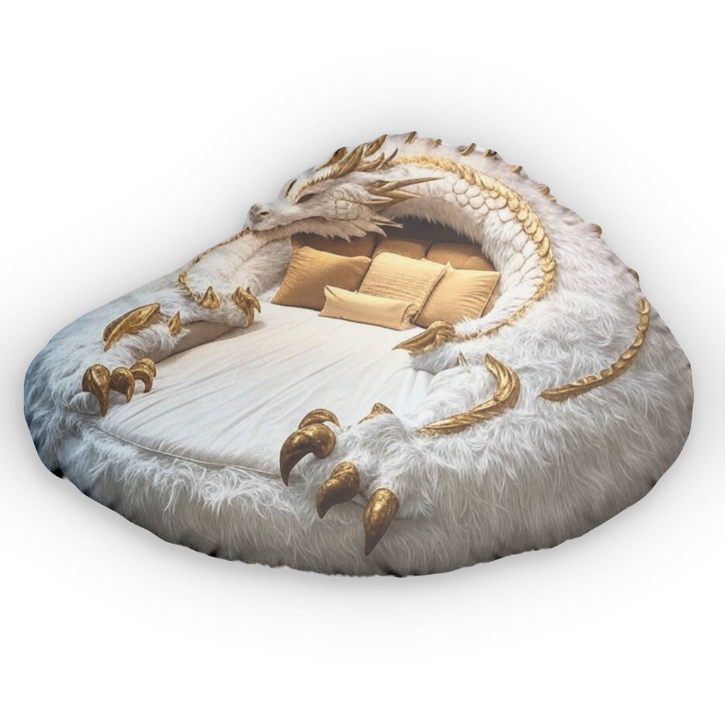 Giant Mythical Dragon flat plush shaped pillow, product mockup (1 of 2)