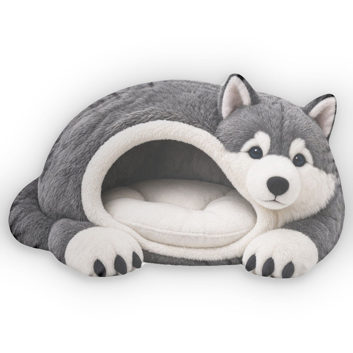 Giant Husky Cave Lounger shaped plush pillow, product image (1 of 2)