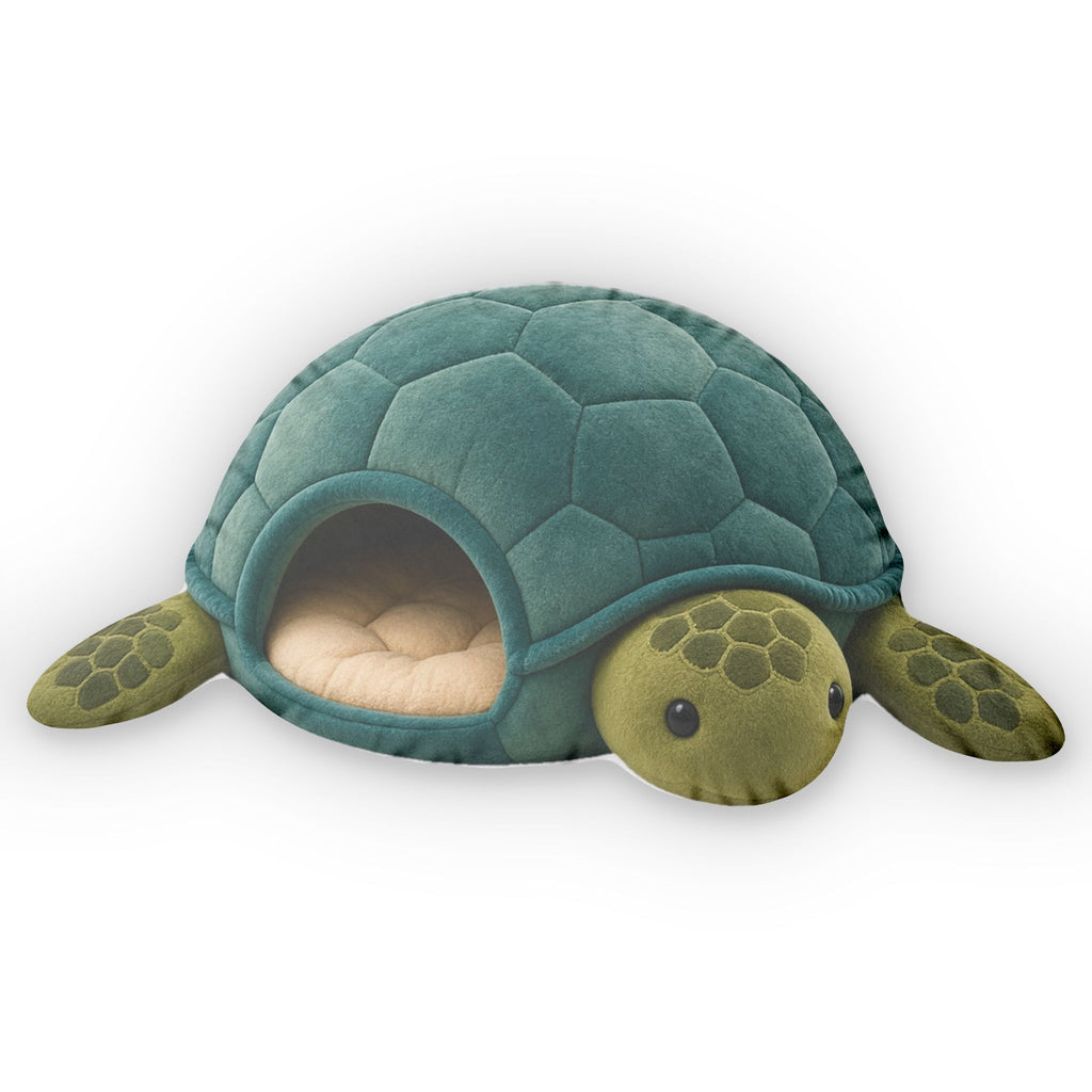 Teal Sea Turtle Cave Lounger shaped plush pillow, product image (2 of 2)