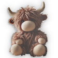 Highland Cow Faux Crochet Shaped Plush Pillow, product mockup (1 of 2)