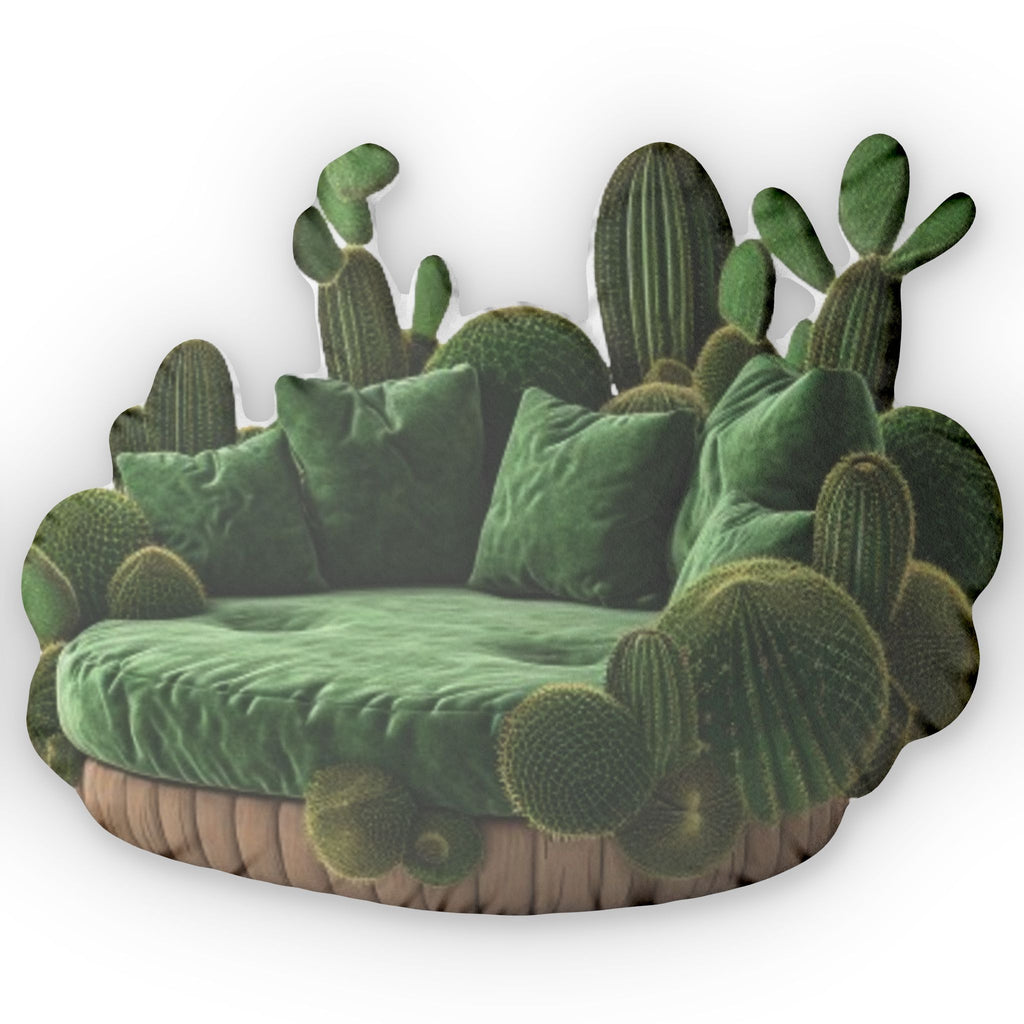 Cactus Couch shaped plush pillow, product image (2 of 2)
