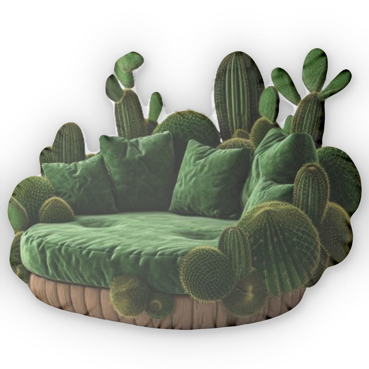 Cactus Couch shaped plush pillow, product image (2 of 2)