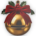 Golden Jingle Bell shaped plush pillow, product image (1 of 2)