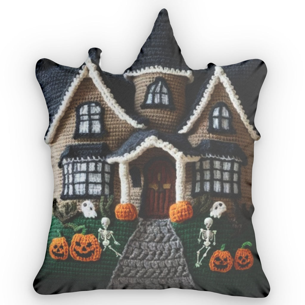 Haunted Mansion Halloween, Spooky Haunted House, Scary Gift, Plush Shaped Pillow, product mockup (1 of 2)