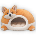 Giant Corgi Loaf Cave Lounger shaped plush pillow, product image (1 of 2)