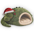 Christmas Dragon Cave Lounger shaped plush pillow, product image (1 of 2)