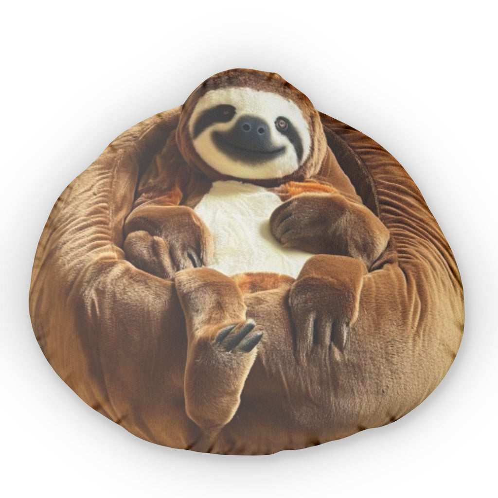 Sloth flat plush shaped pillow, product mockup (2 of 2)