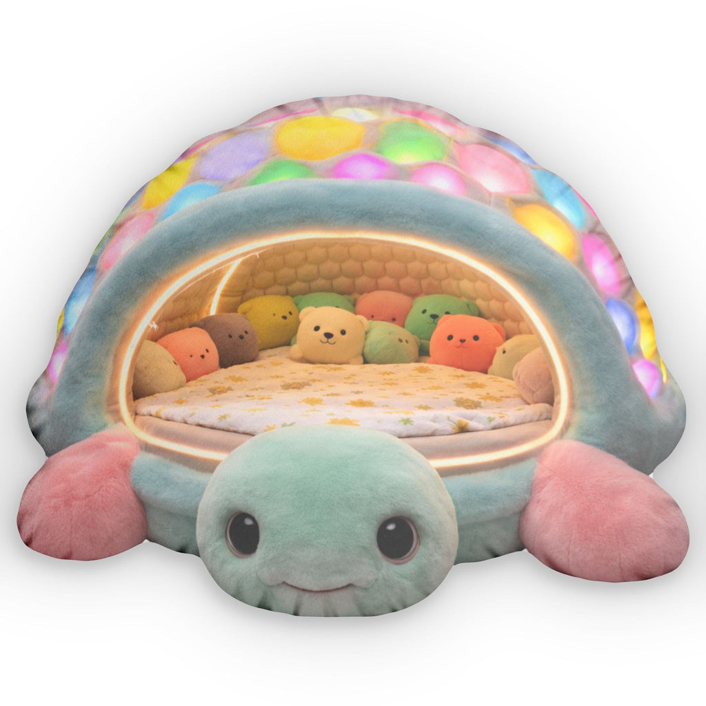 Giant Turtle Cave Kawaii flat plush shaped pillow, product mockup (1 of 2)