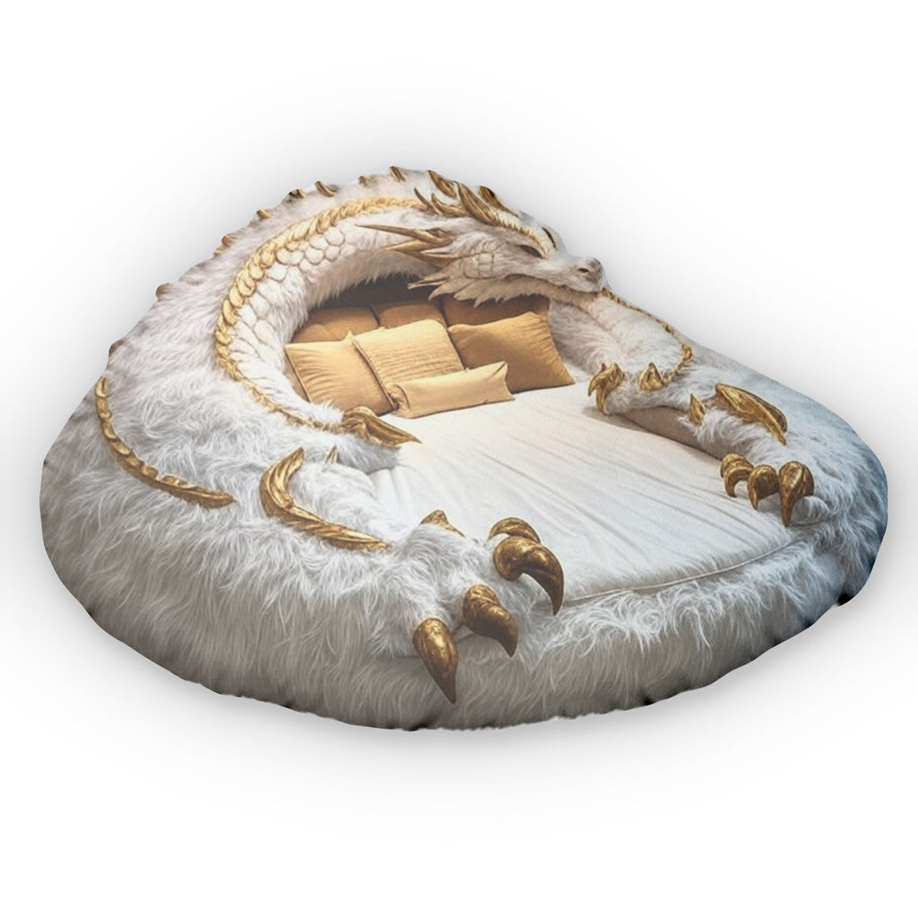 Giant Mythical Dragon flat plush shaped pillow, product mockup (2 of 2)