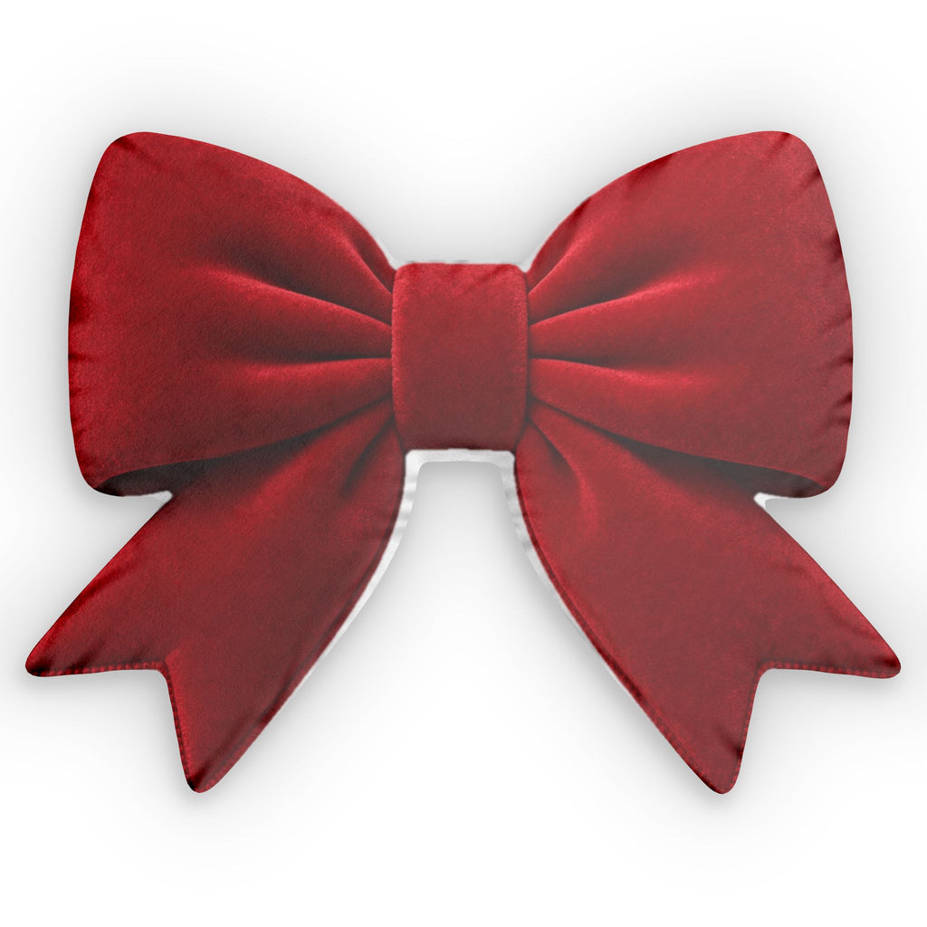 Red Velvet Bow shaped plush pillow, product image (1 of 2)