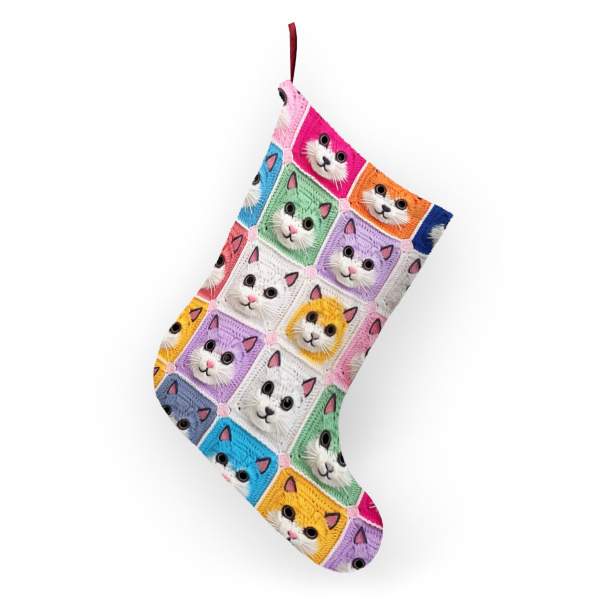Crochet-Look Kitty Cat Christmas Stocking, product image (4 of 4)