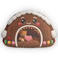 Gingerbread House Cave Lounger shaped plush pillow, product image (1 of 2)