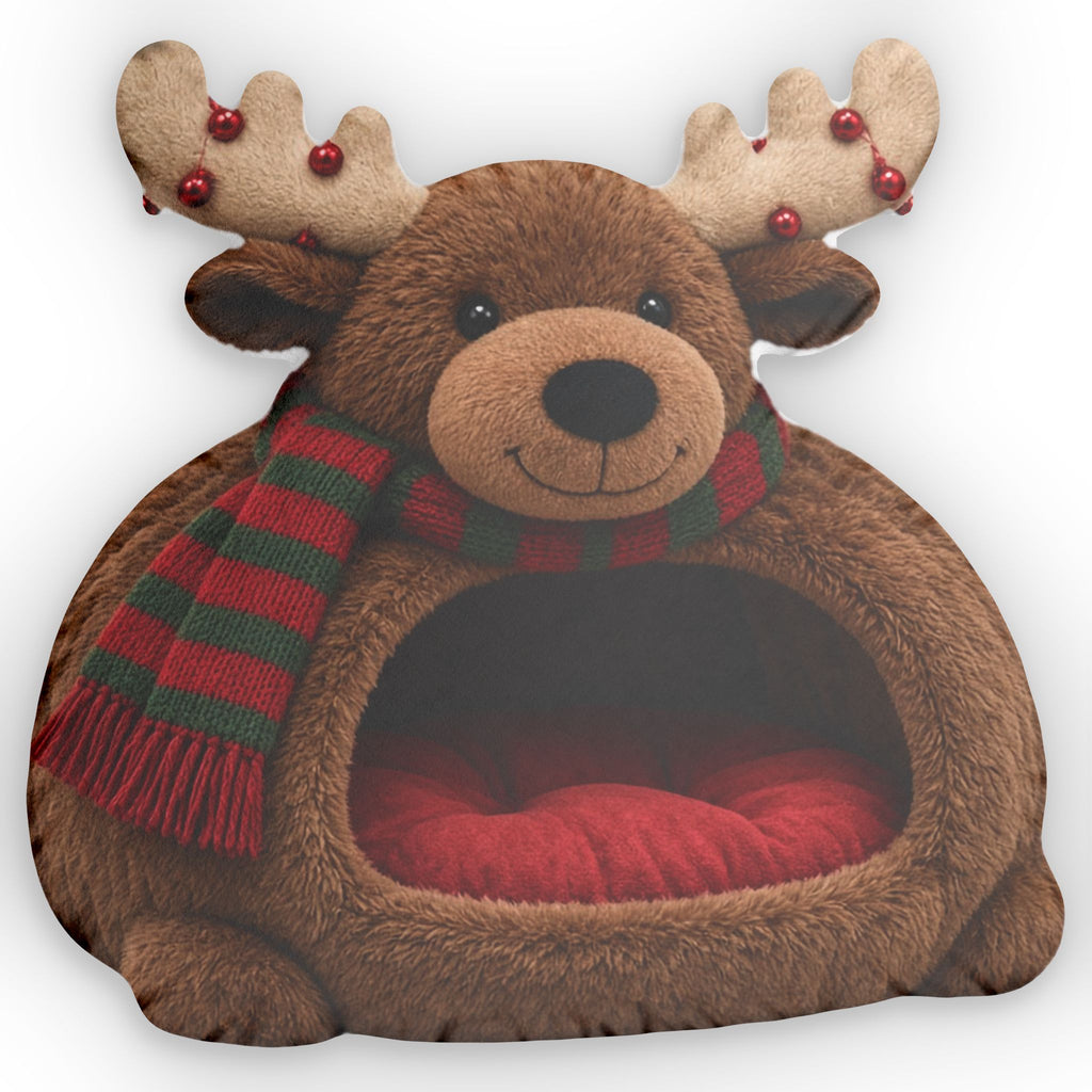 Christmas Moose Cave Lounger shaped plush pillow, product image (1 of 2)