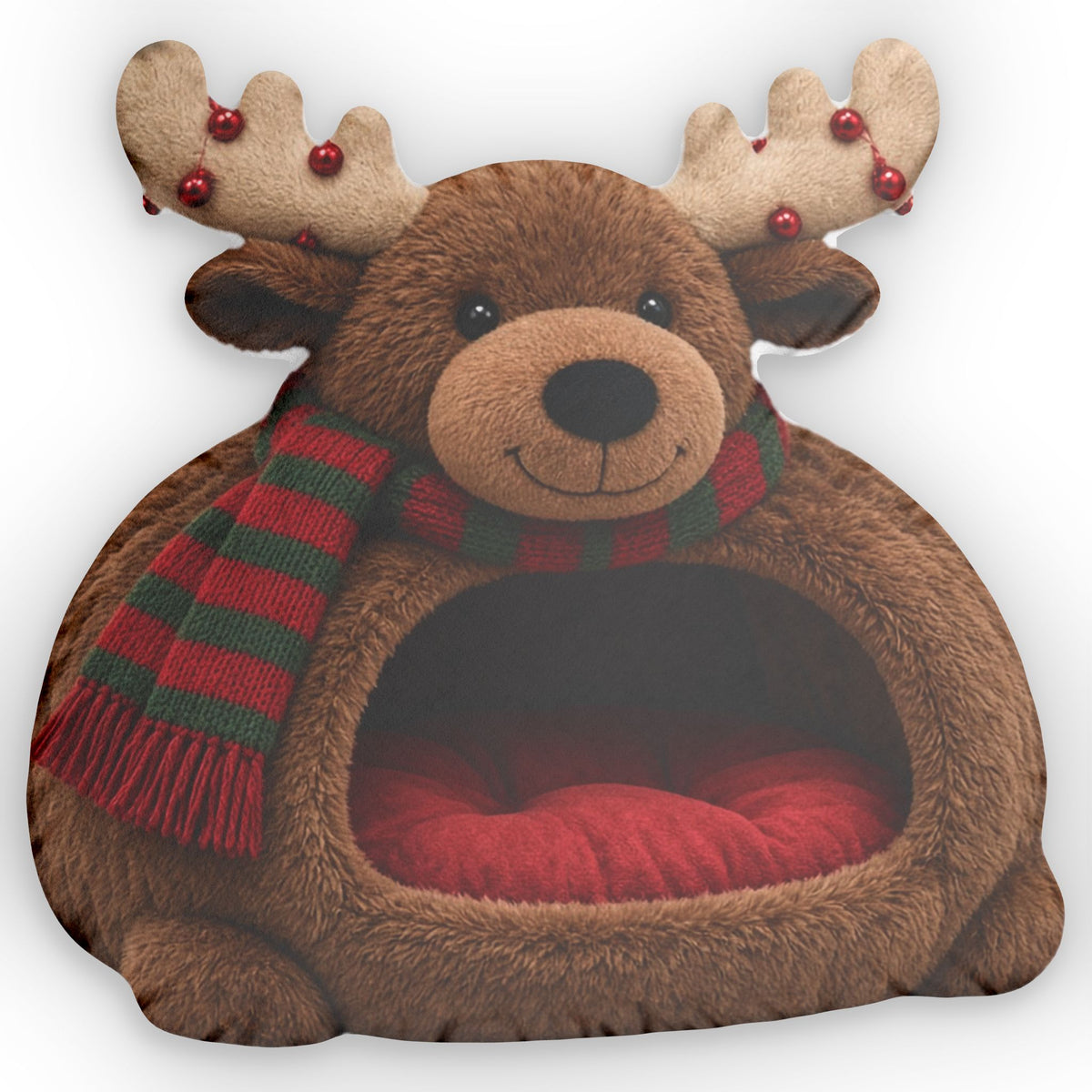 Christmas Moose Cave Lounger shaped plush pillow, product image (1 of 2)