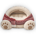 Christmas Bear Cave Lounger shaped plush pillow, product image (1 of 2)